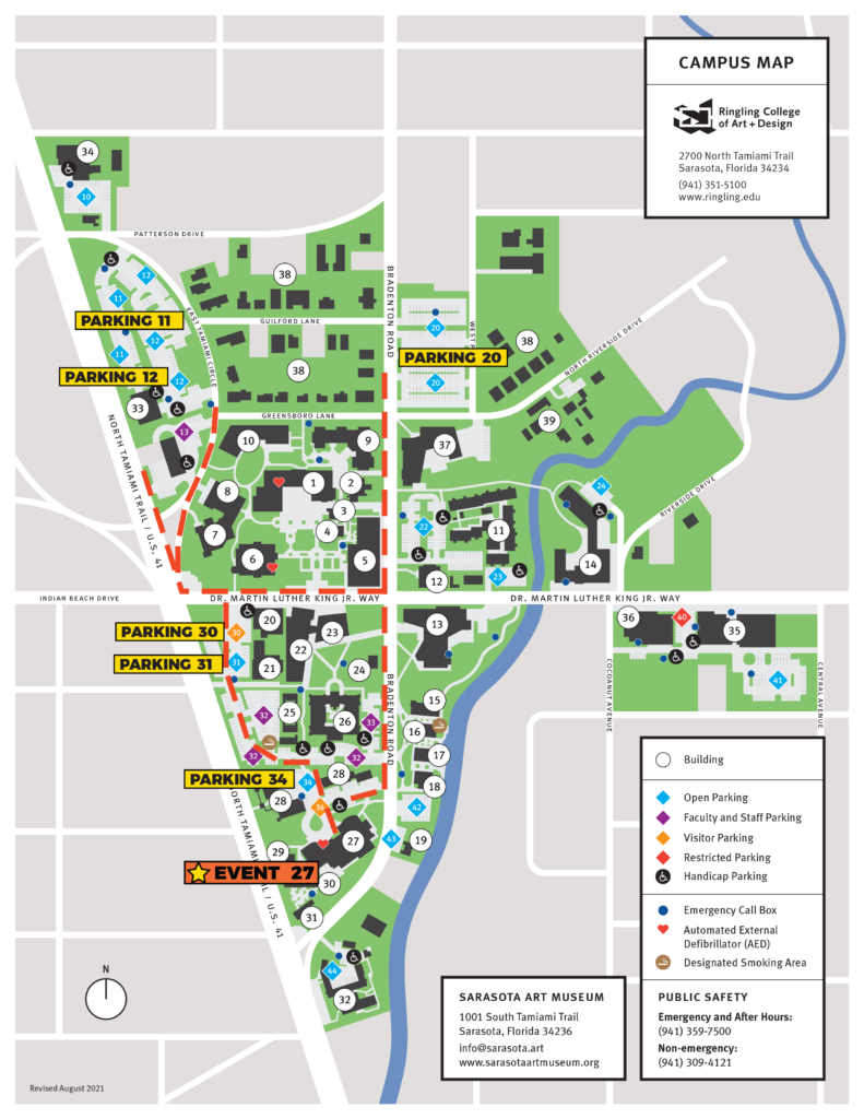 Ringling College of Art + Design Campus Map – Florida Creativity ...